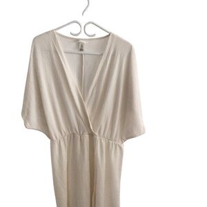 H&M Elegant Cream V-Neck Dress